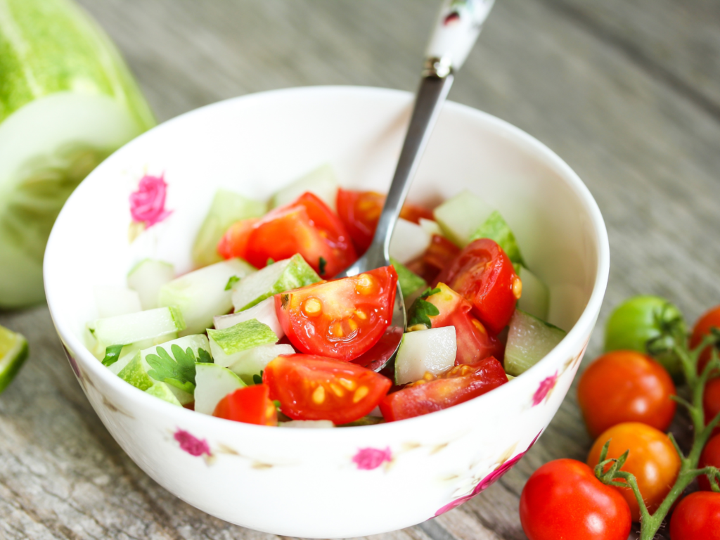 Corn, Cucumber, & Tomato Salad