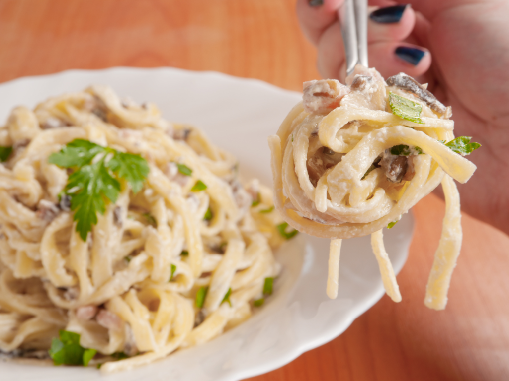 Garlic Scape Carbonara