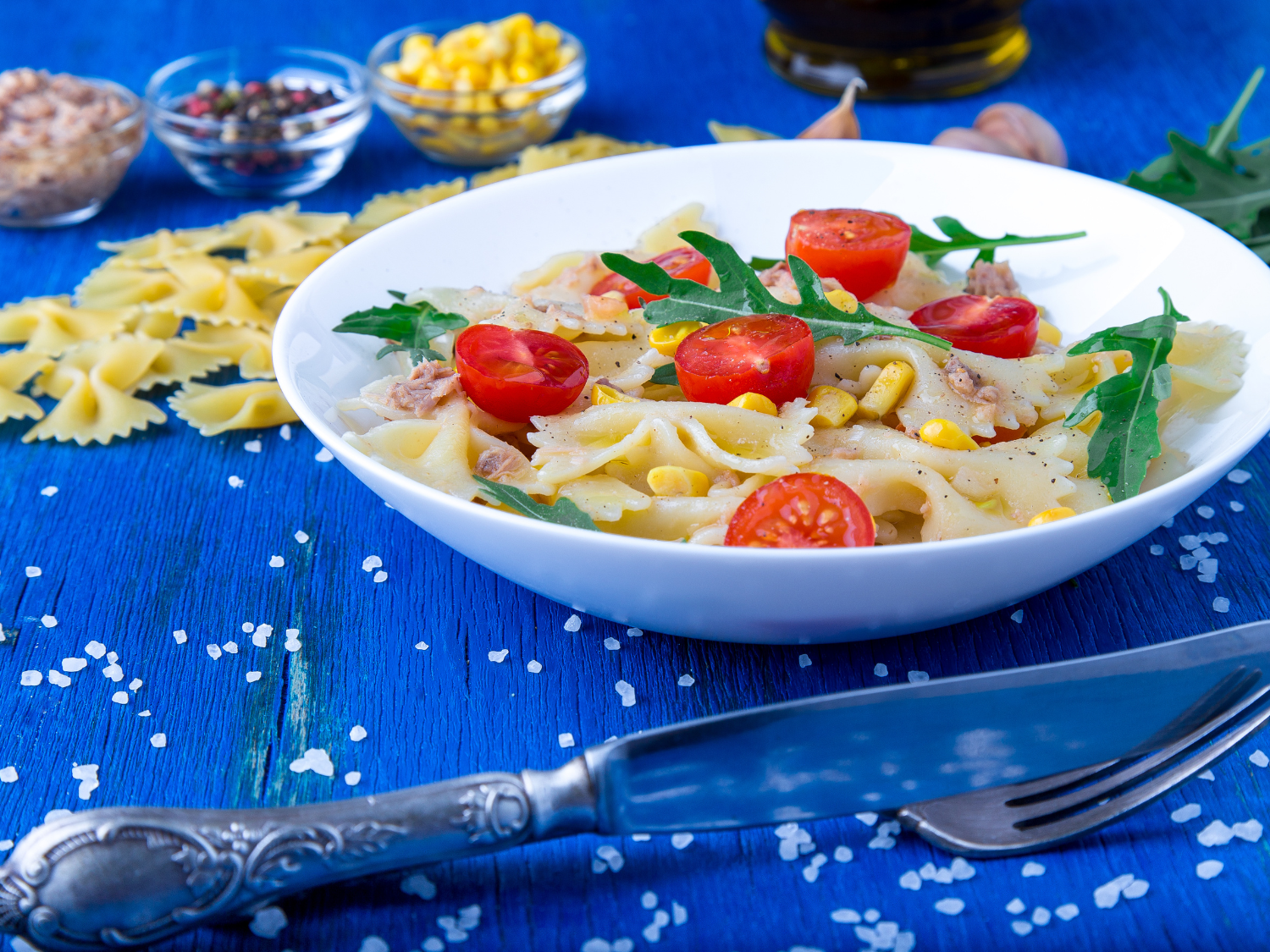 Tomato, Corn, and Ricotta Pasta Salad