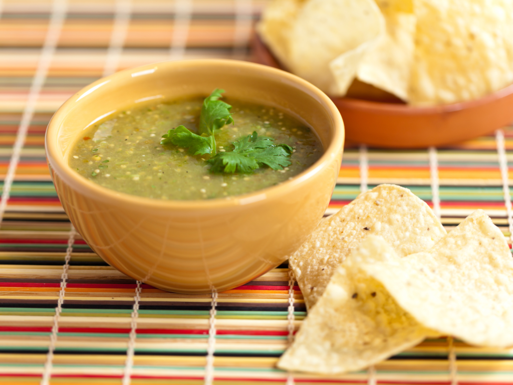 Roasted Tomatillo and Garlic Salsa