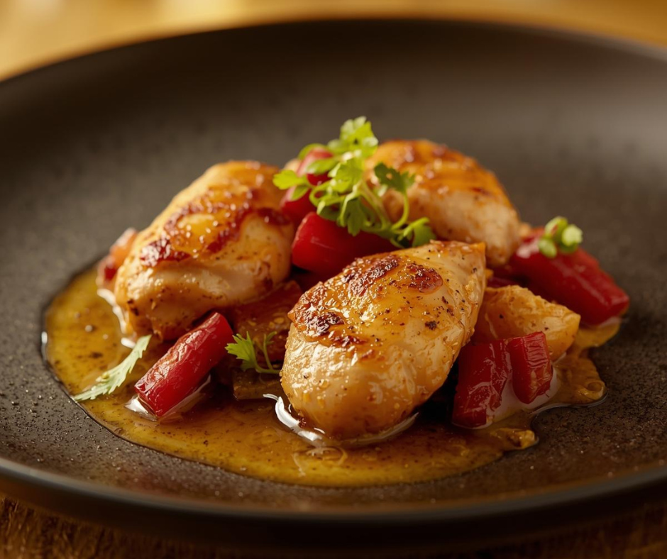 Honey-Rhubarb Glazed Chicken