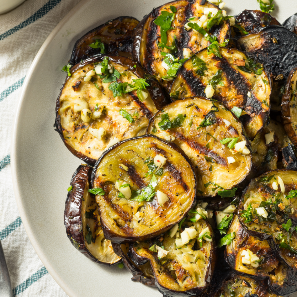 Roasted Eggplant with Tomato and Parsley