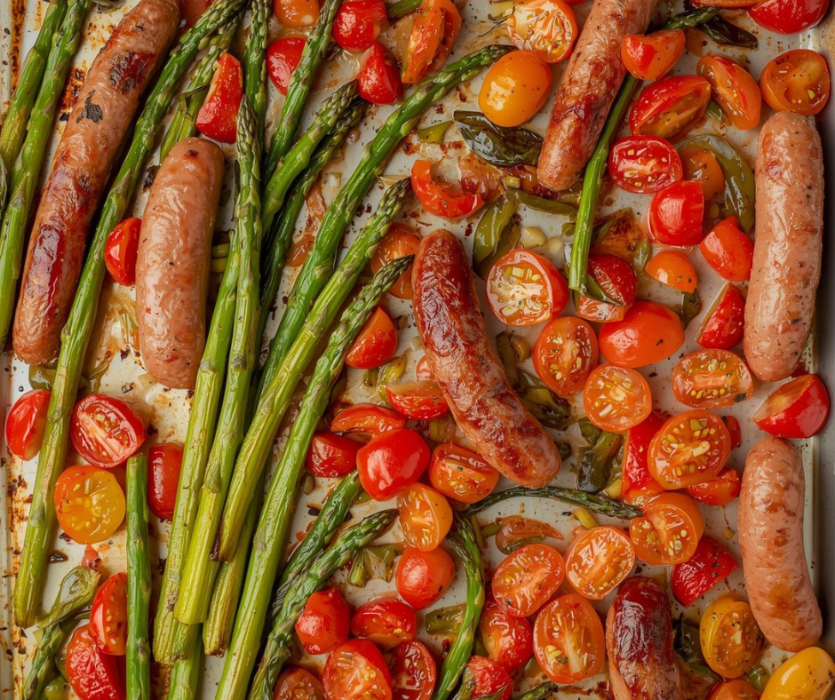 Sheet Pan Sausage & Asparagus