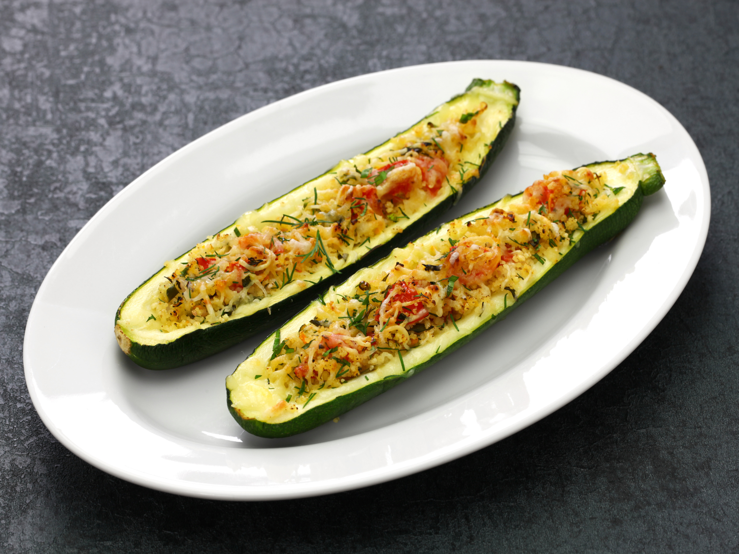 Stuffed Zucchini: Vegetarian Style